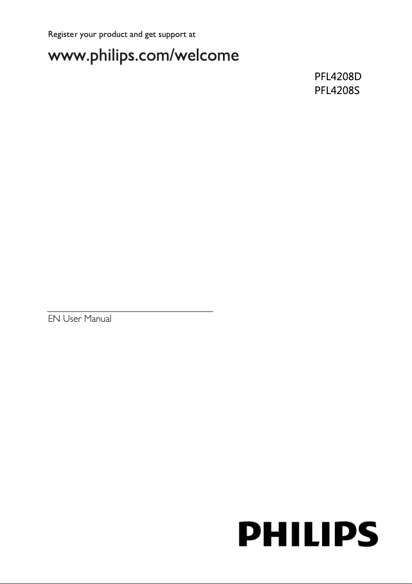 Page 1 de la notice Manuel utilisateur Philips 46PFL4208D