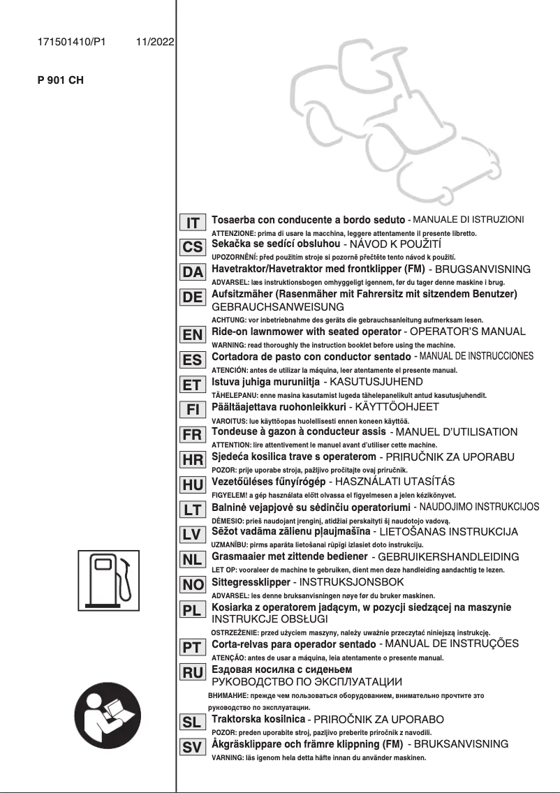 Page 1 de la notice Manuel utilisateur Stiga Park 700 WX