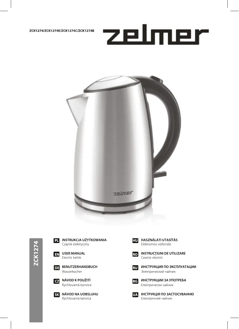 Page 1 de la notice Fiche technique Zelmer ZCK1274C