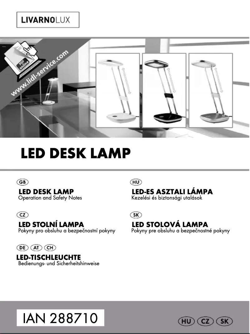 Page 1 de la notice Manuel utilisateur Livarno Lux IAN 288710
