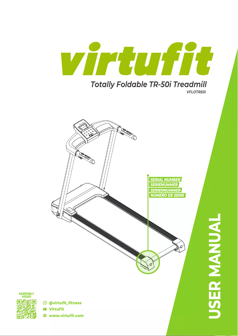 Page 1 de la notice Manuel utilisateur VirtuFit TR-50i