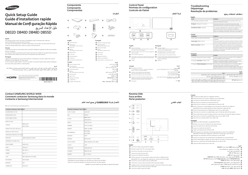 Image de la première page du manuel de l'appareil DB32D