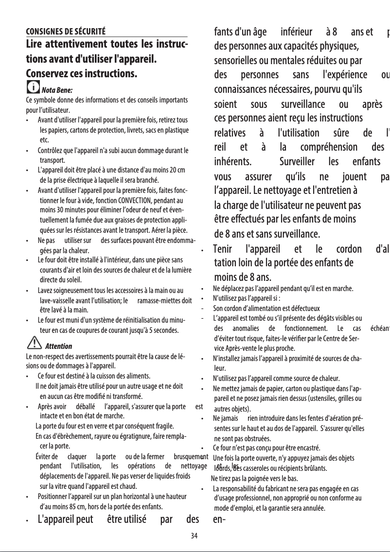Page 1 de la notice Manuel utilisateur DeLonghi EO241250M