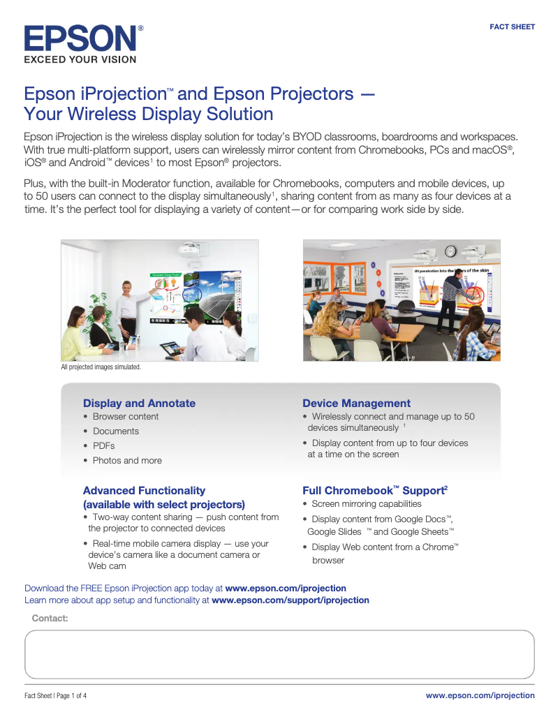 Page 1 de la notice Informations de garantie Epson PowerLite Home Cinema 5040UB