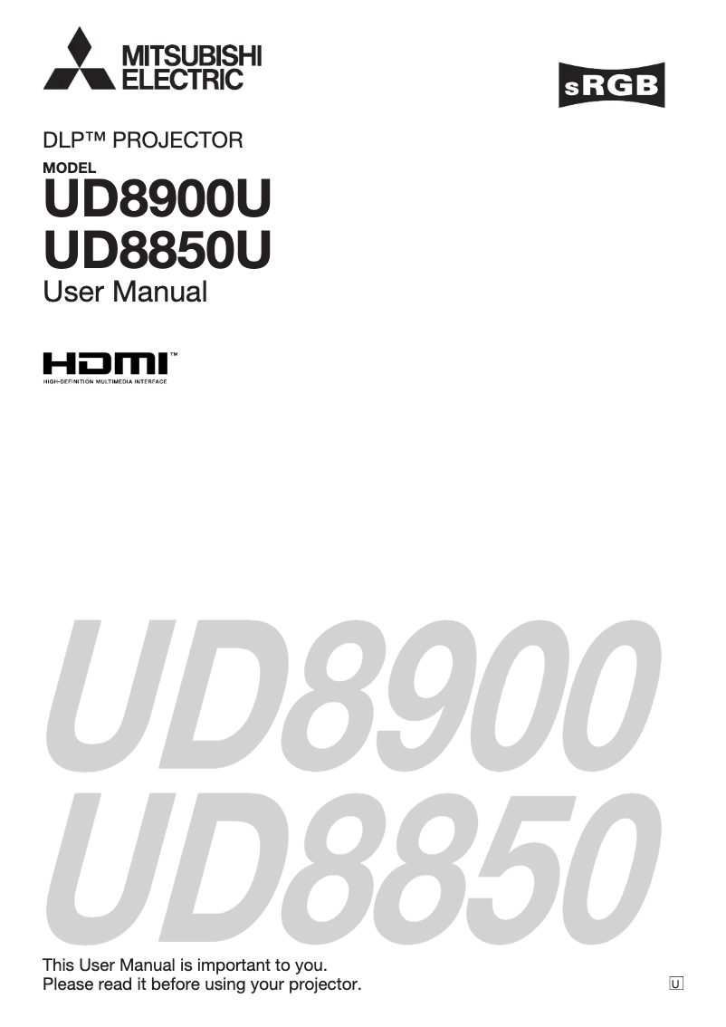 Image de la première page du manuel de l'appareil UD8850U