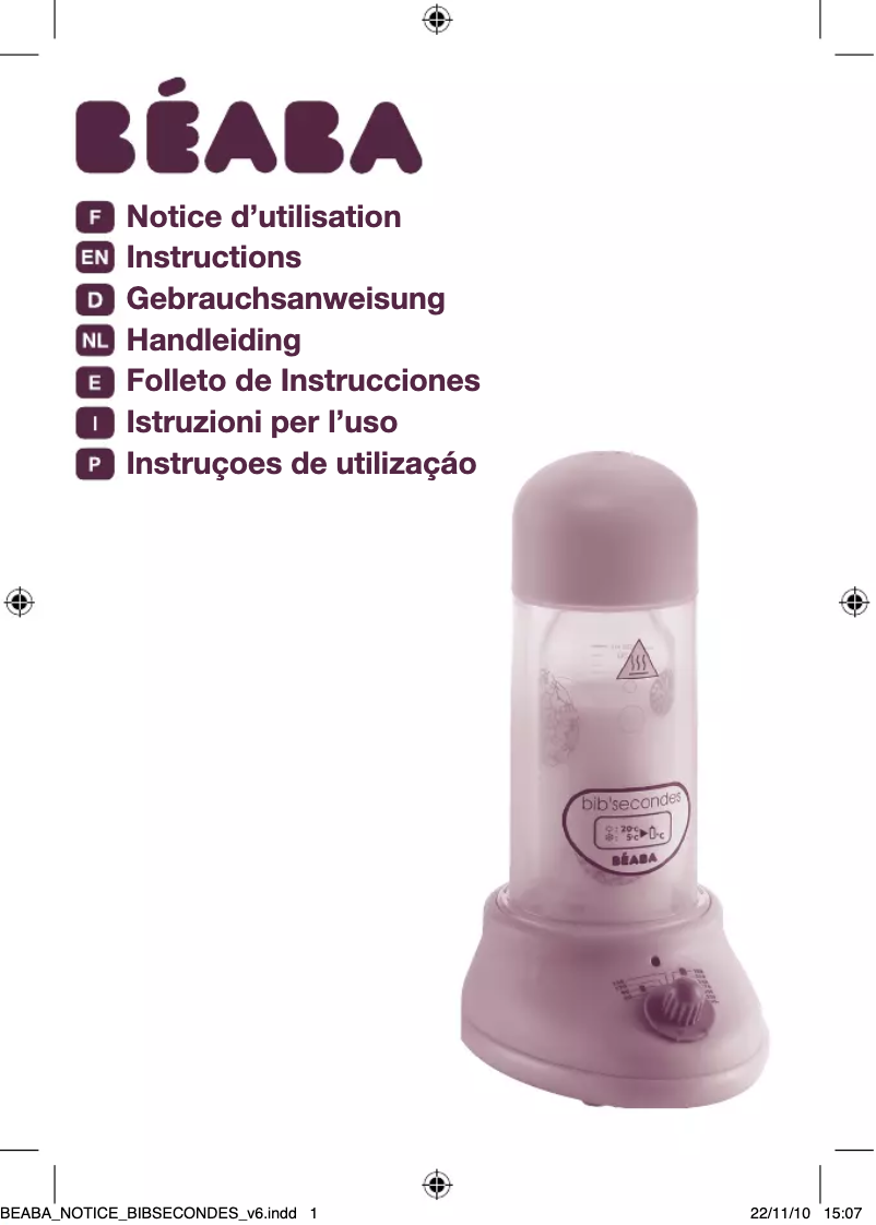 Page n°1 - Manuel utilisateur Beaba Bib Secondes