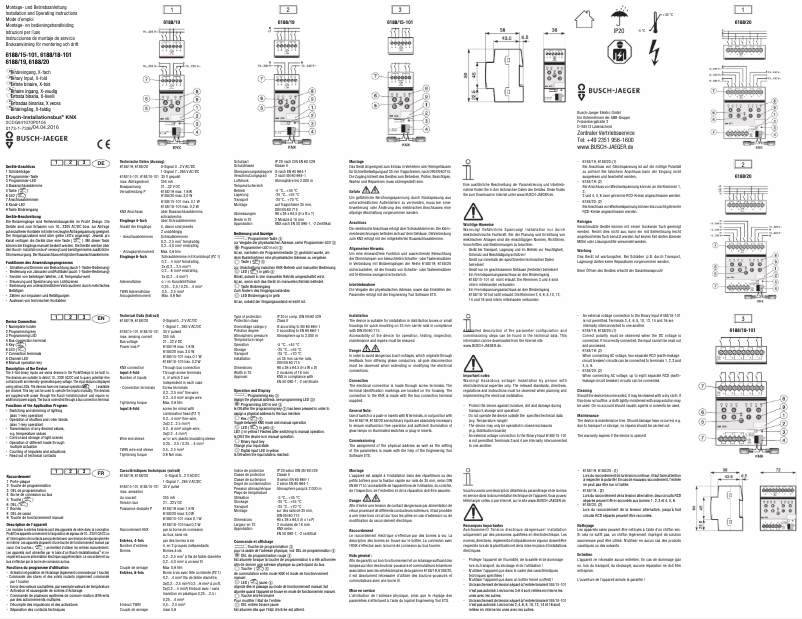 Page 1 de la notice Manuel utilisateur Busch-Jaeger 6188/15-101