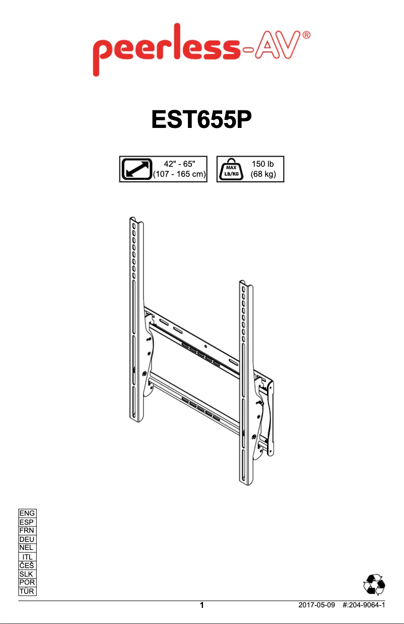 Página 1 del manual Manual de usuario Peerless-AV EST655P