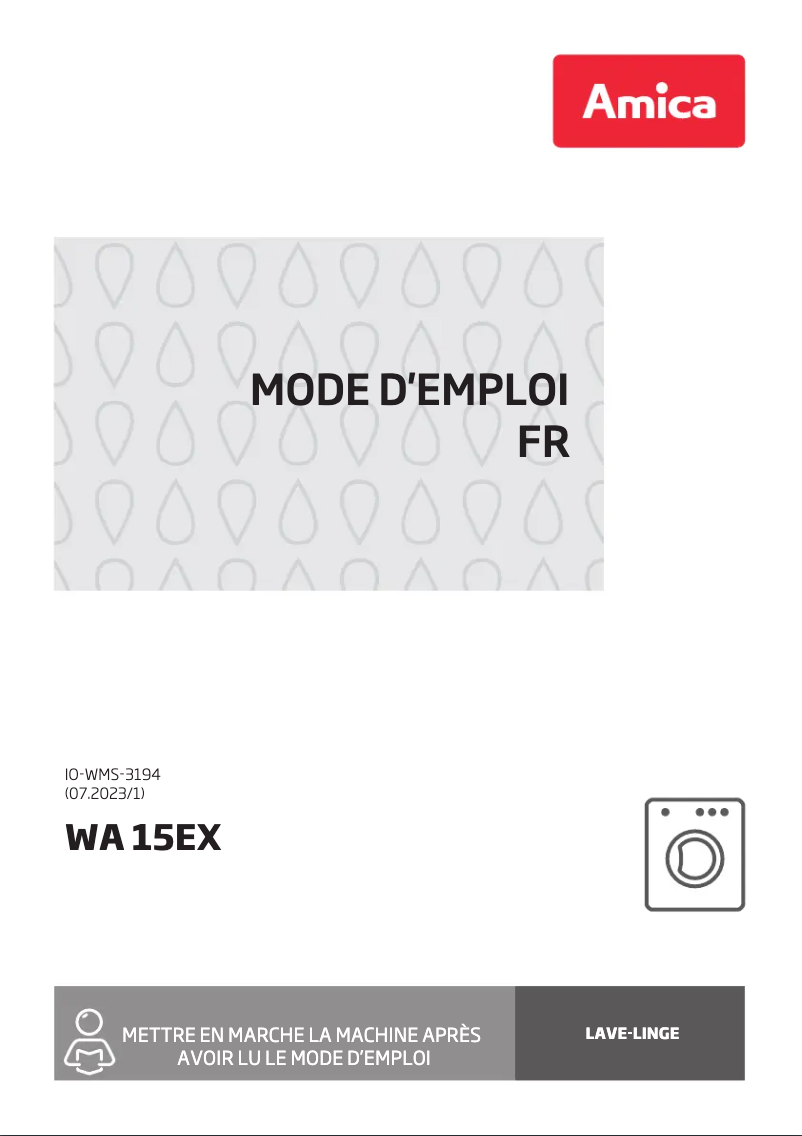 Image de la première page du manuel de l'appareil WA 15EX