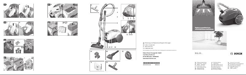 Page 1 de la notice Manuel utilisateur Bosch BGL35MOV21