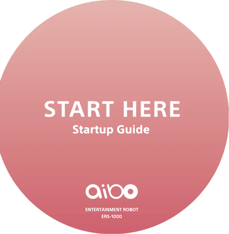 Page n°1 - Guide d'installation Sony Aibo ERS-1000