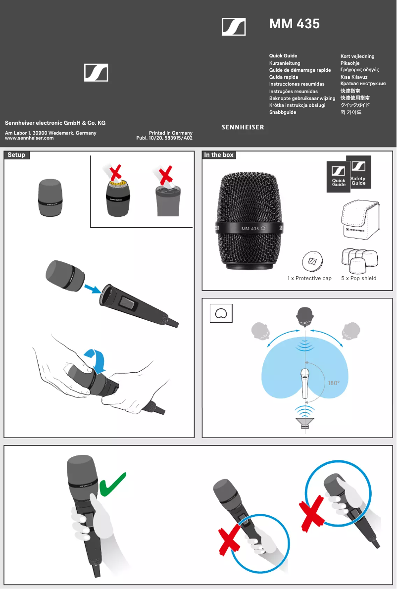 Page n°1 - Manuel utilisateur Sennheiser MM 435