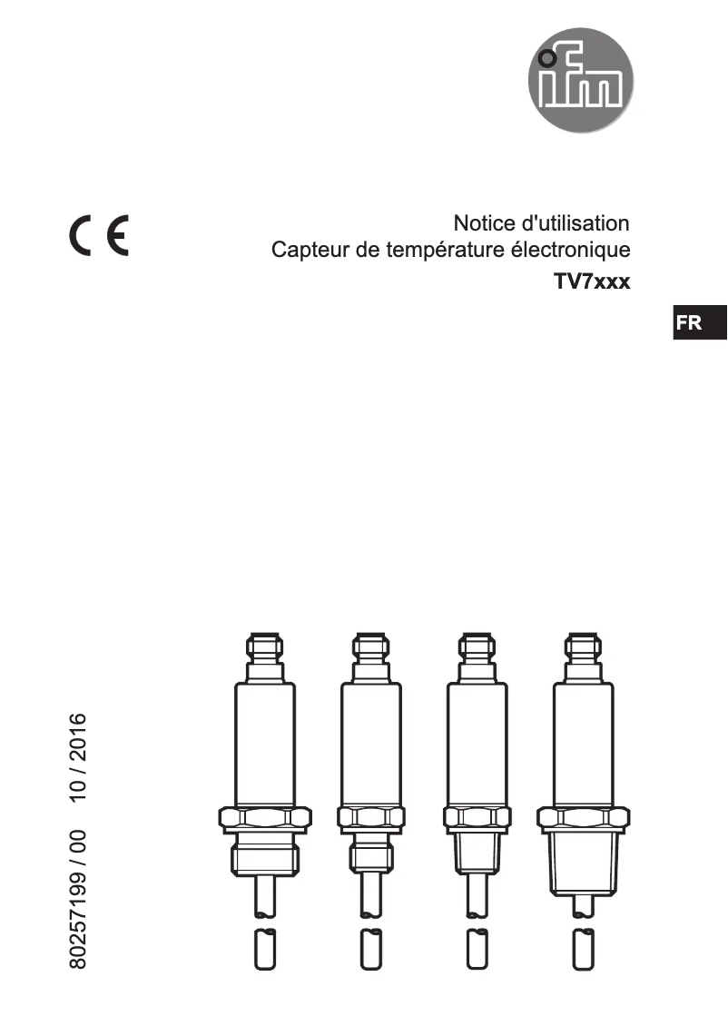 Page n°1 - Manuel utilisateur IFM TV7405