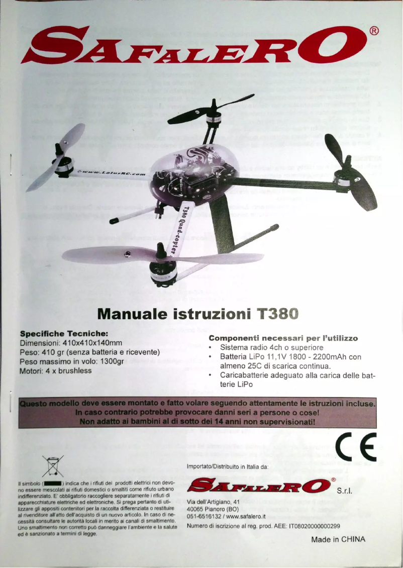 Image de la première page du manuel de l'appareil T380