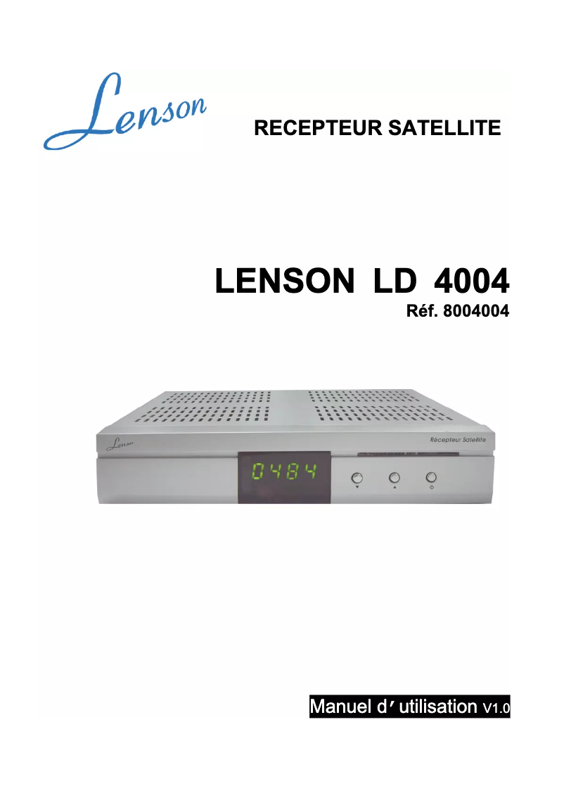 Page 1 de la notice Manuel utilisateur Lenson LD 4004
