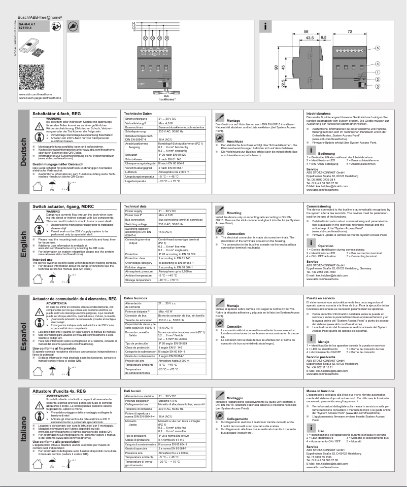 Page n°1 - Manuel utilisateur Busch-Jaeger 2CKA006220A0023