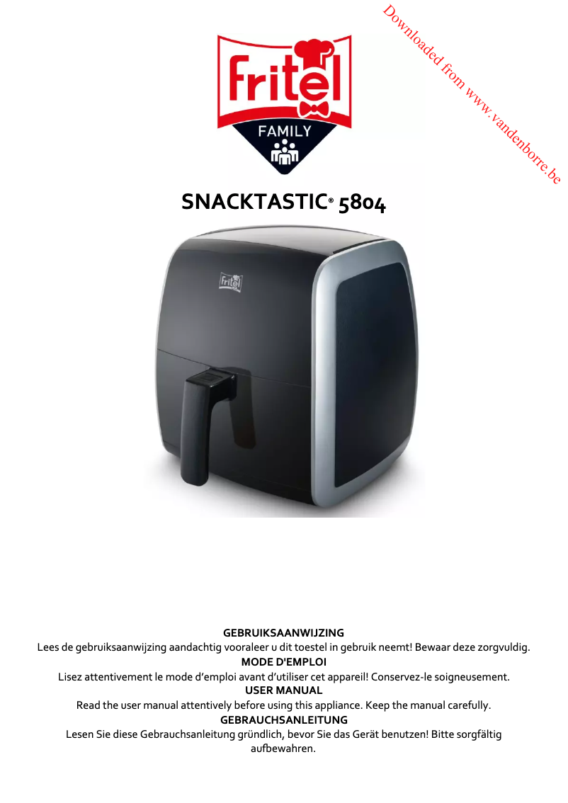 Image de la première page du manuel de l'appareil Snacktastic 5804