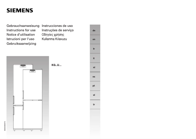 Página 1 del manual Manual de usuario Siemens KG32U123GB