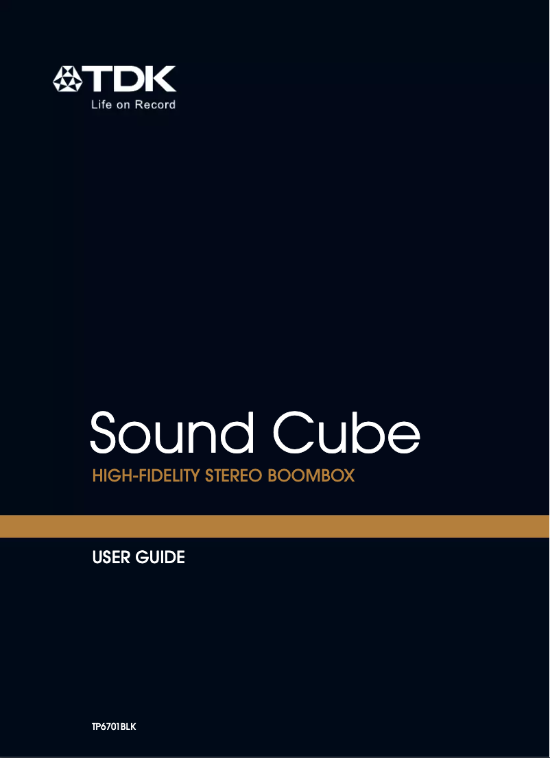 Page 1 de la notice Manuel utilisateur TDK V513