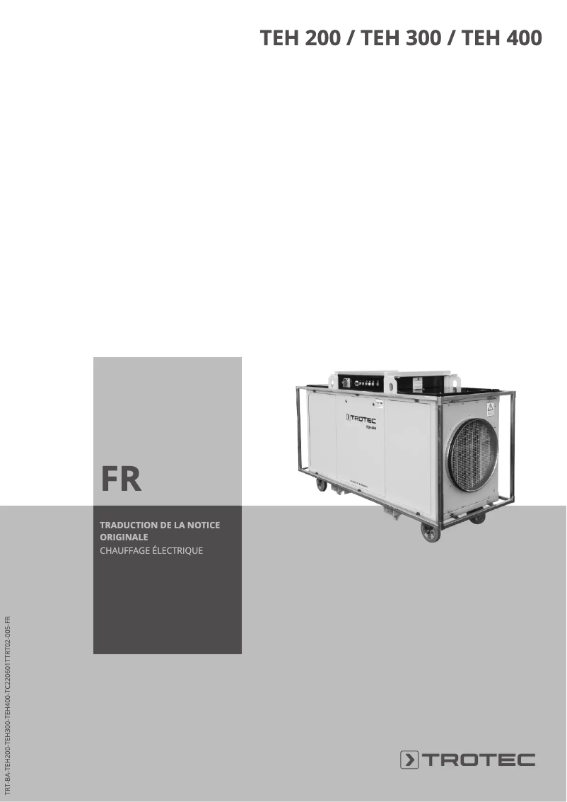 Image de la première page du manuel de l'appareil TEH 200