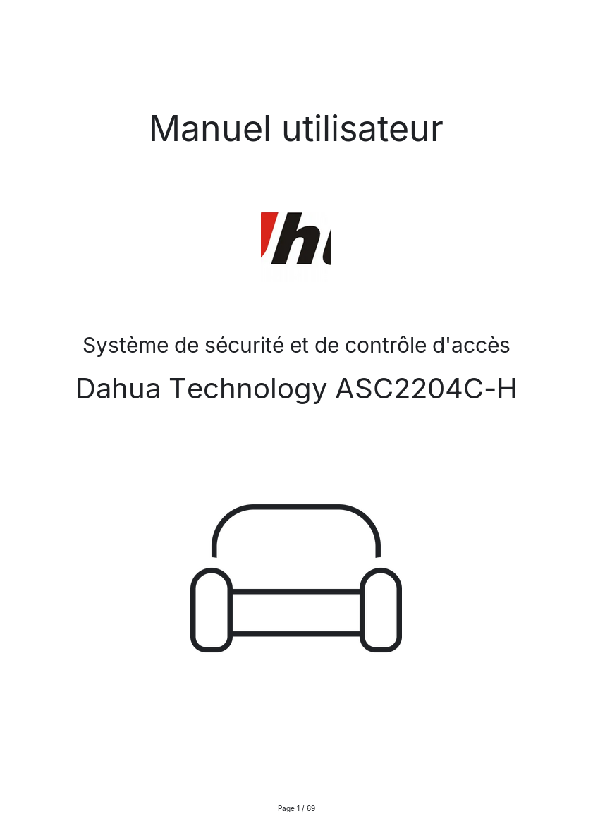 Page n°1 - Manuel utilisateur Dahua Technology ASC2204C-H