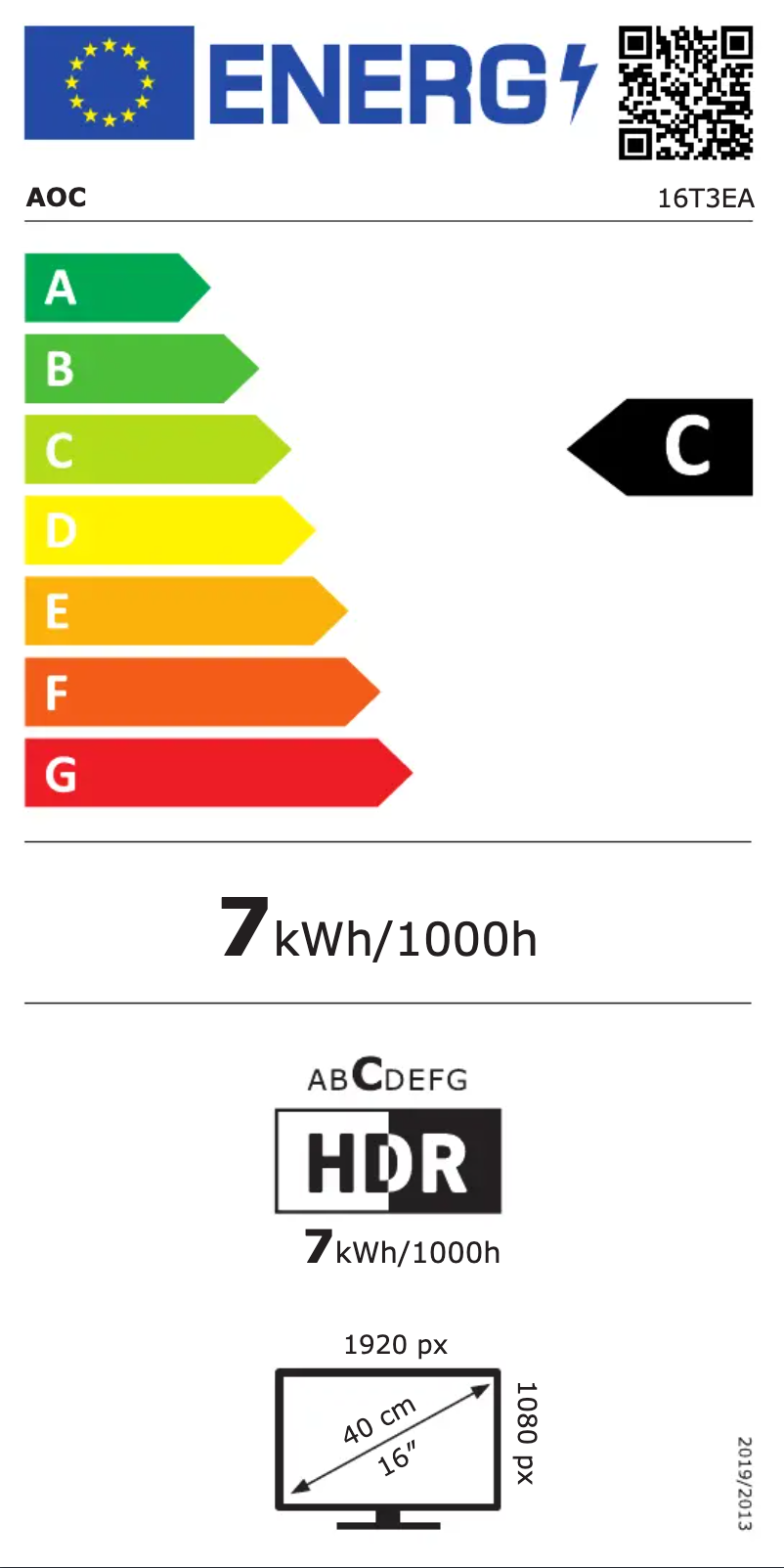Page n°1 - Label énergétique AOC 16T3EA