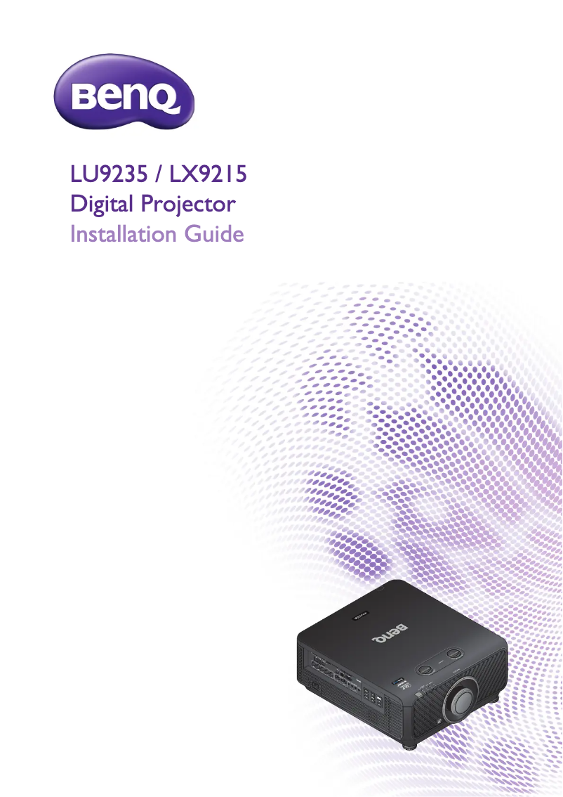 Page 1 of the manual Quick Start Guide BenQ LX9215
