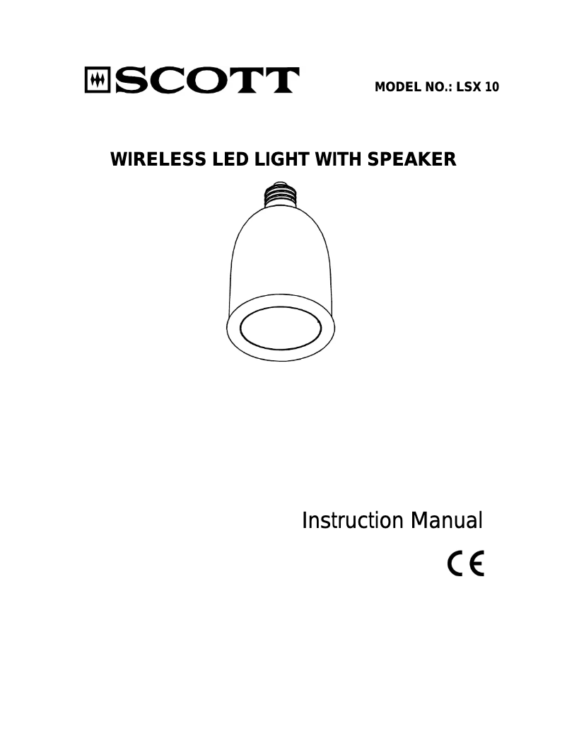 Page 1 de la notice Manuel utilisateur Scott LSX 10