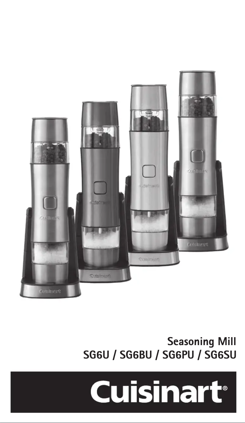 Page n°1 - Manuel utilisateur Cuisinart SG6U