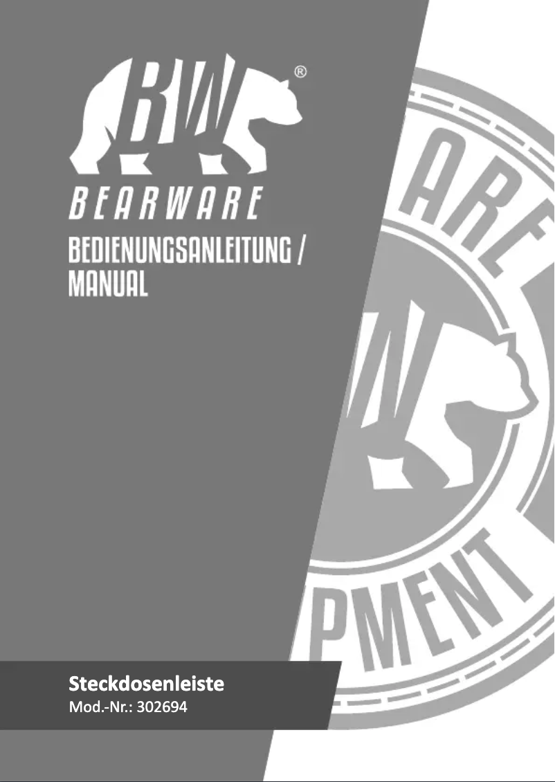 Page 1 de la notice Manuel utilisateur Bearware 302694