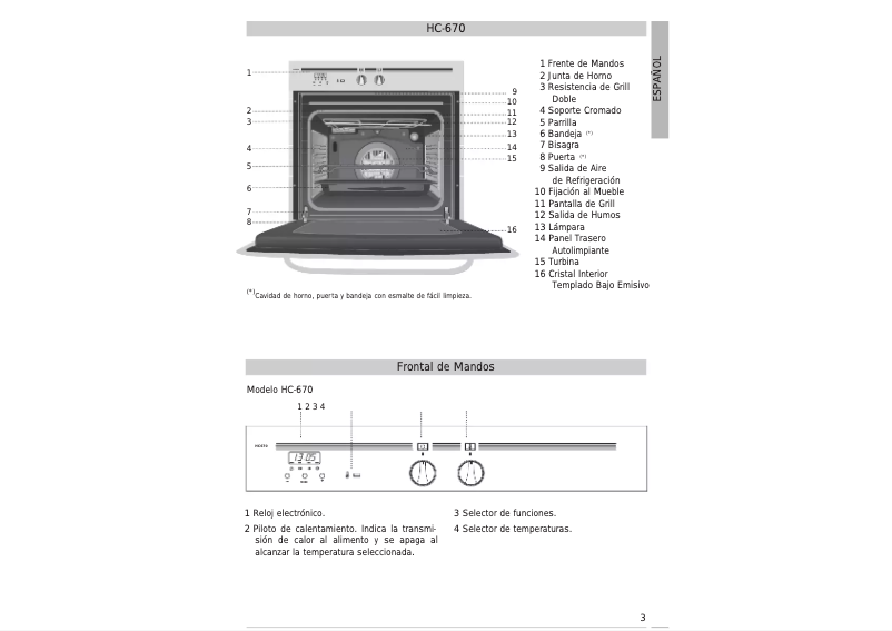 Page n°1 - Manuel utilisateur Teka HC 670