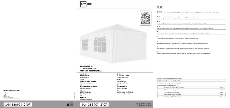 Page 1 de la notice Manuel utilisateur Livarno Lux IAN 388901