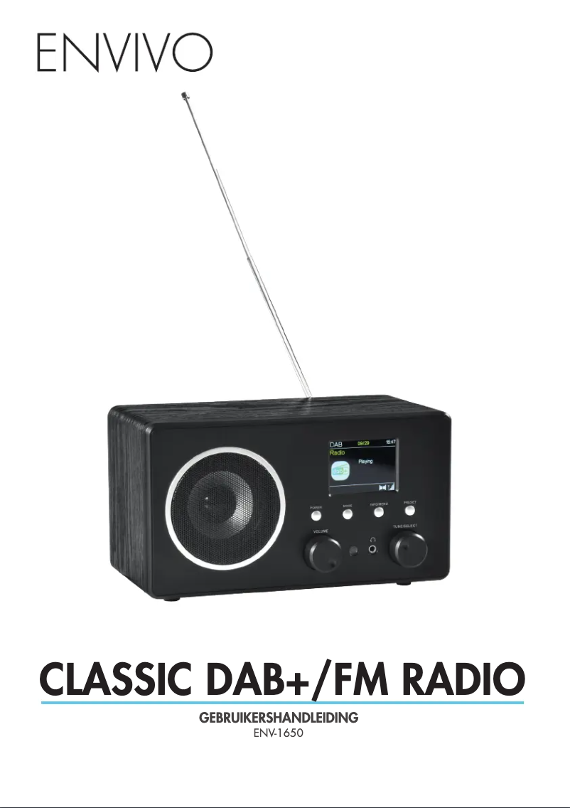 Page 1 de la notice Manuel utilisateur Envivo ENV-1650