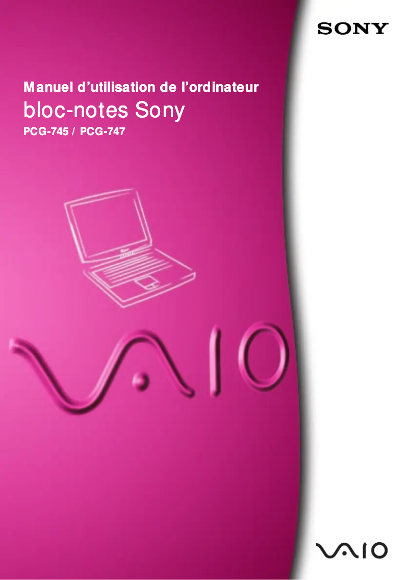 Page n°1 - Manuel utilisateur Sony Vaio PCG-745
