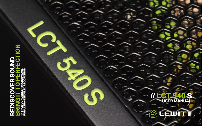 Page 1 de la notice Manuel utilisateur Lewitt LCT 540S