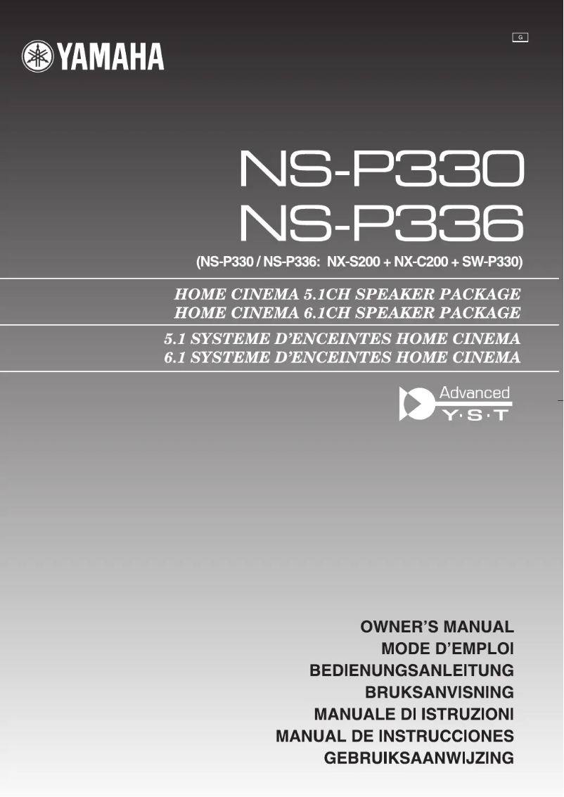 Page 1 de la notice Manuel utilisateur Yamaha NS-P330