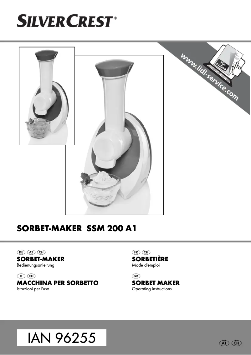 Image de la première page du manuel de l'appareil SSM 200 A1
