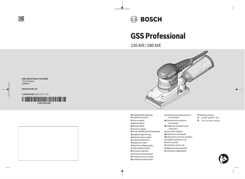 Page n°1 - Manuel utilisateur Bosch GSS 280 AVE