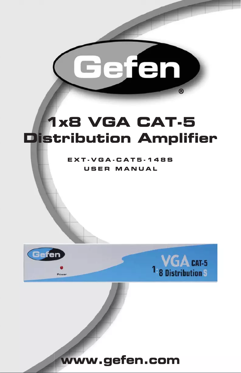 Image de la première page du manuel de l'appareil EXT-VGA-CAT5-148S
