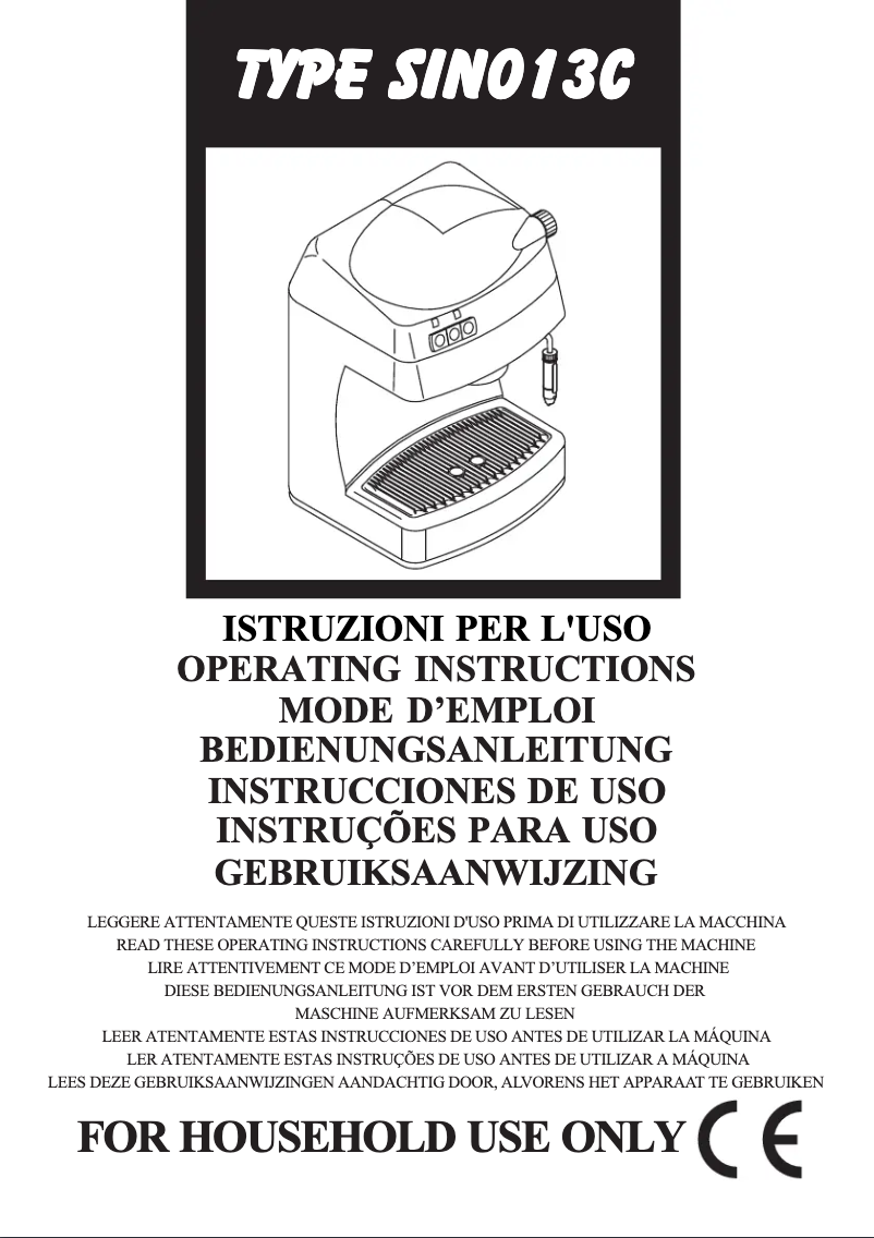 Image de la première page du manuel de l'appareil Saeco Via Veneto Combi de Luxe RI9347