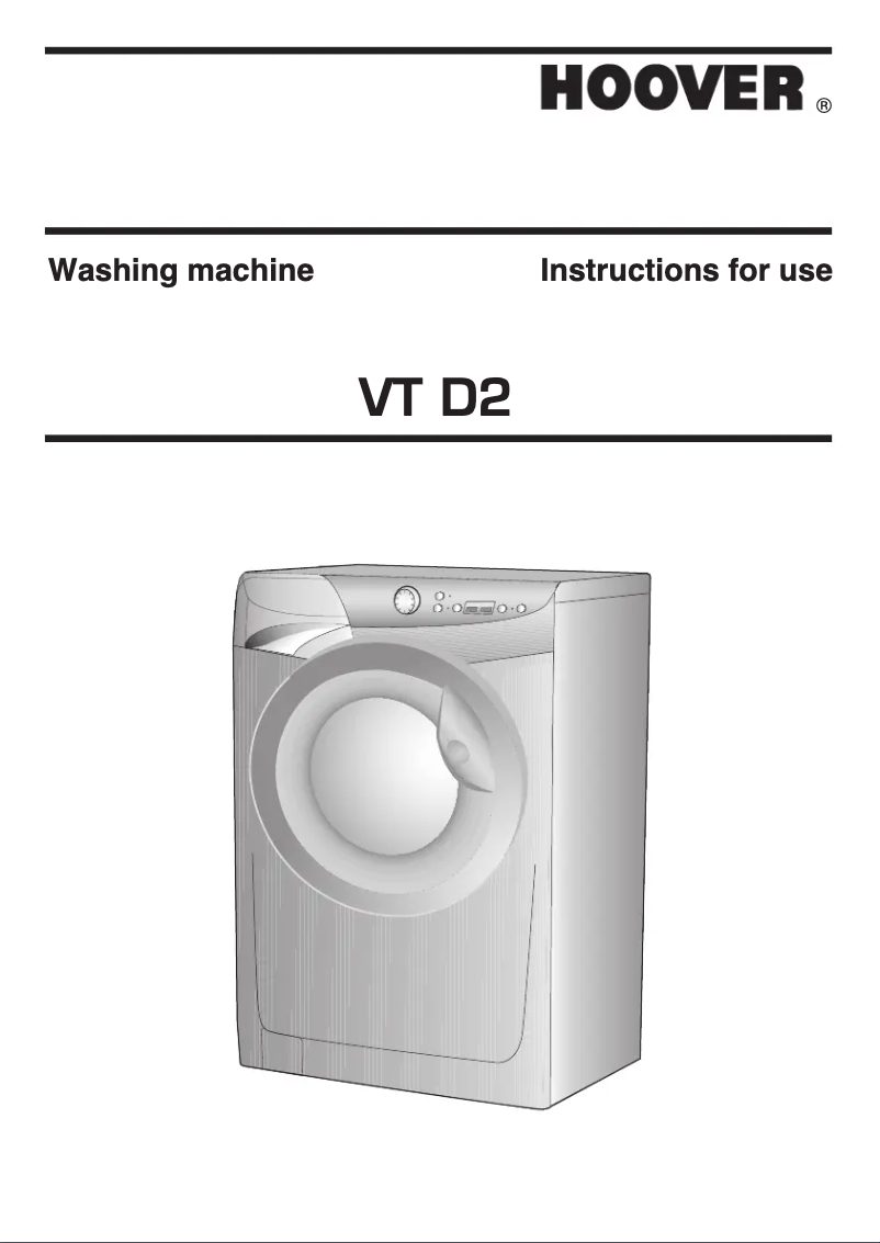 Page n°1 - Manuel utilisateur Hoover VT 816D22