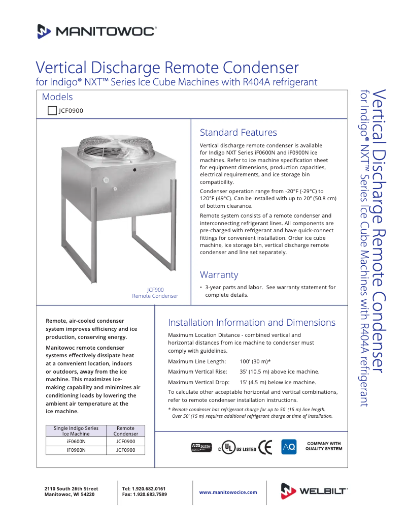 Page n°1 - Manuel utilisateur Manitowoc RT50R404