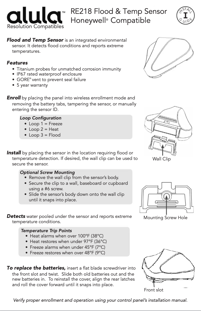 Image de la première page du manuel de l'appareil RE218
