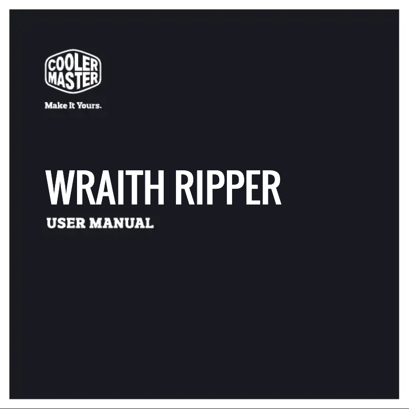 Image de la première page du manuel de l'appareil Wraith Ripper