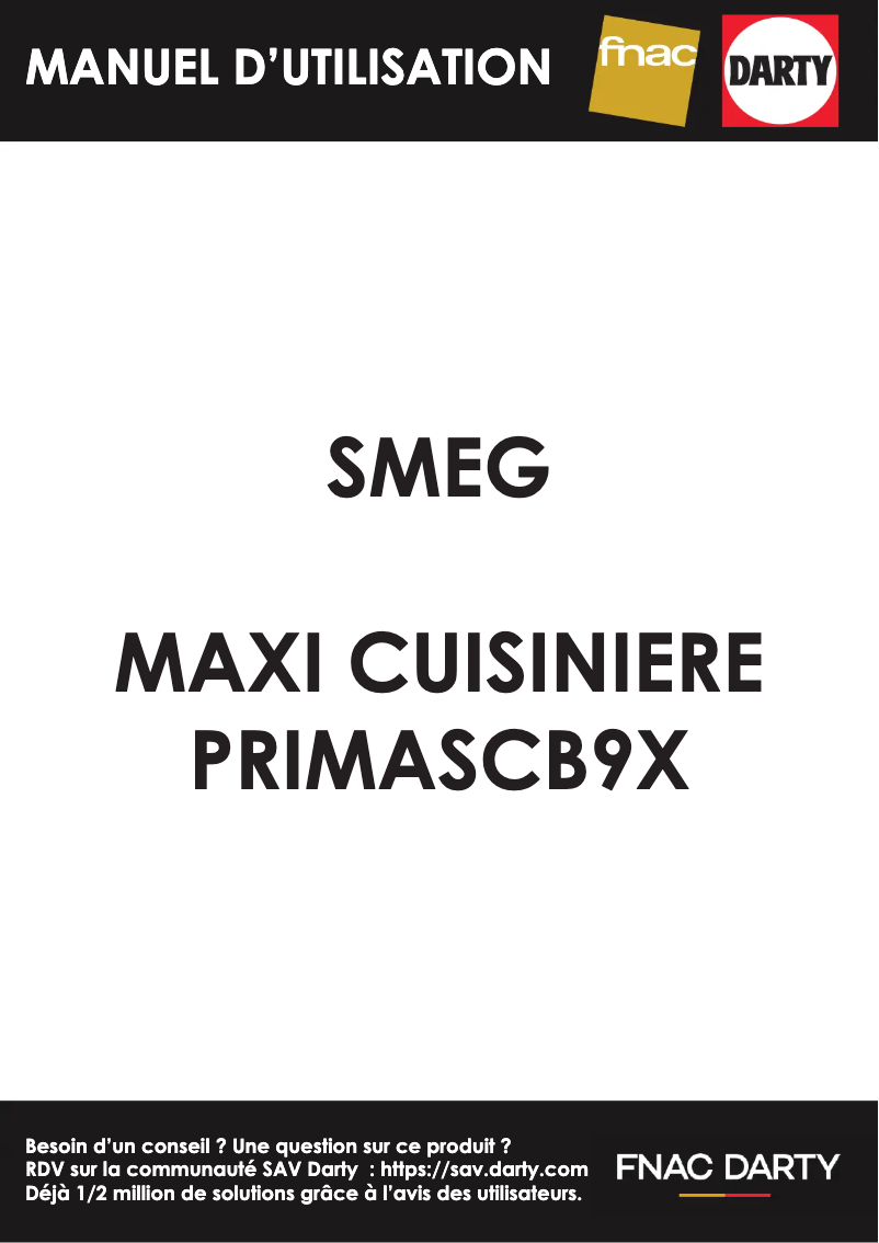 Page n°1 - Manuel utilisateur Smeg PRIMASCB9X