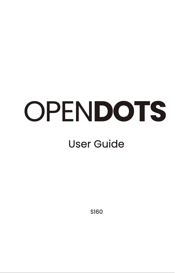 Image de la première page du manuel de l'appareil OpenDots