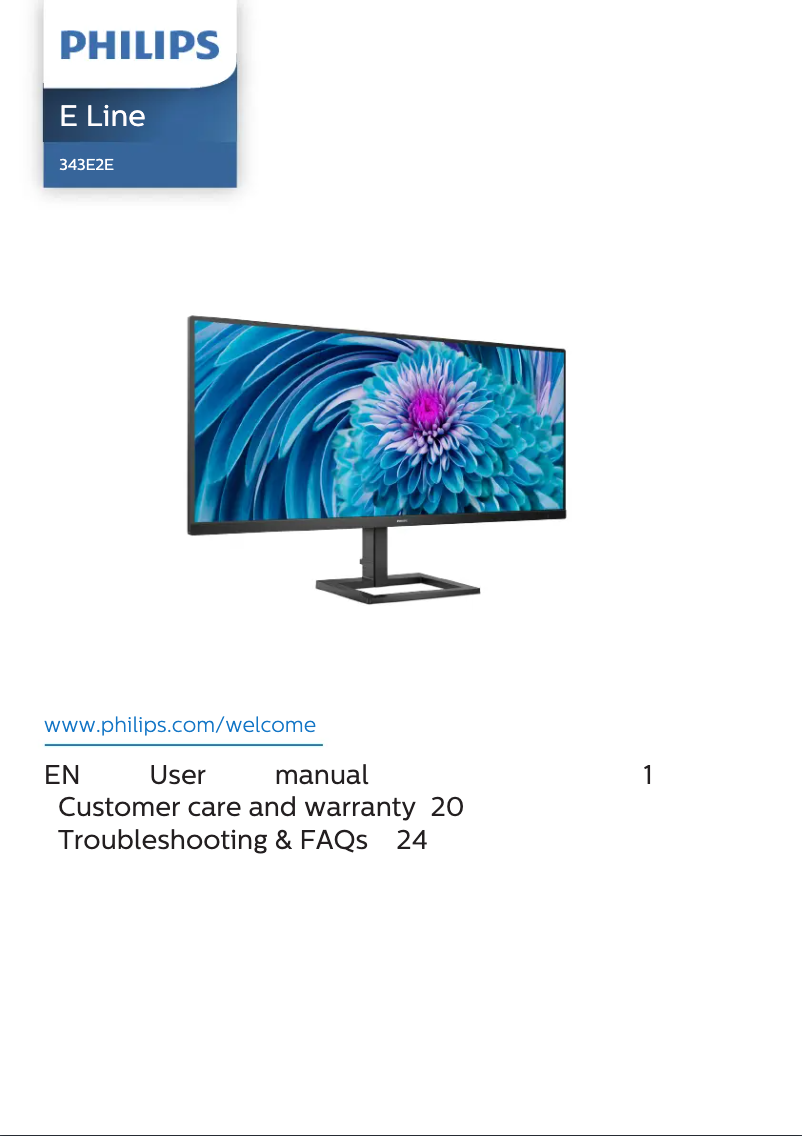 Page n°1 - Manuel utilisateur Philips 343E2E