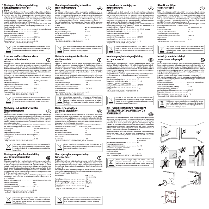 Page 1 de la notice Manuel utilisateur Eberle RTR-S 6121-6