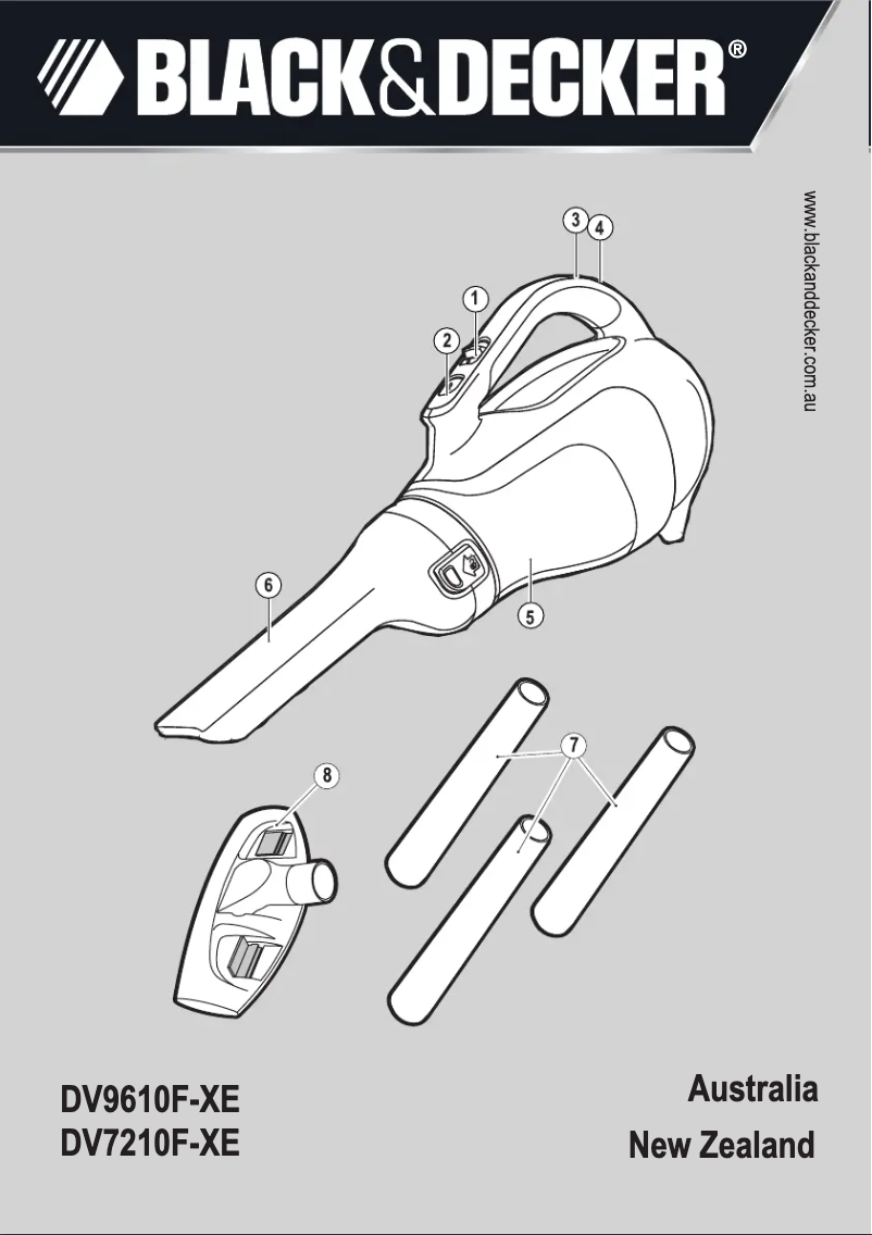 Page 1 de la notice Manuel utilisateur Black & Decker Dustbuster DV7210F