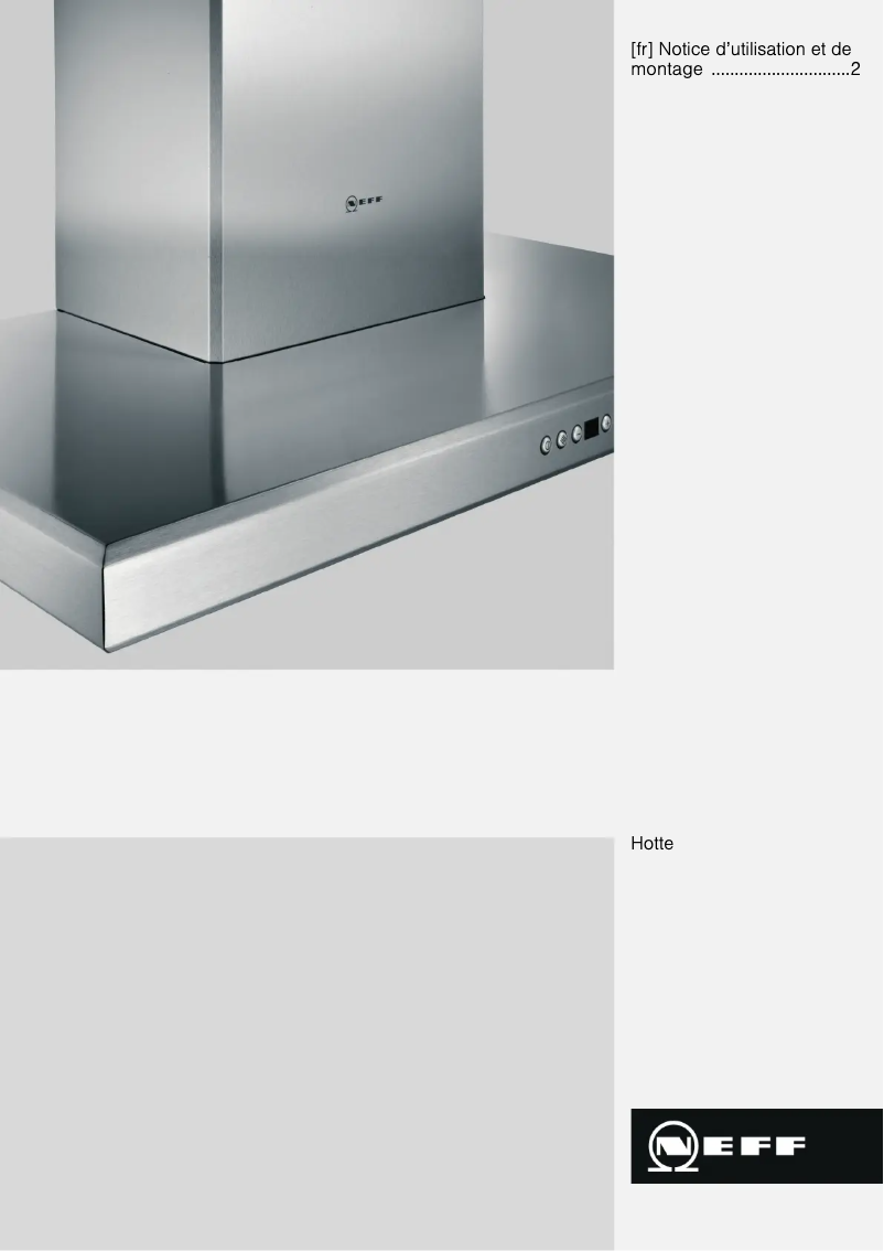 Page n°1 - Manuel utilisateur Neff D89D55N1